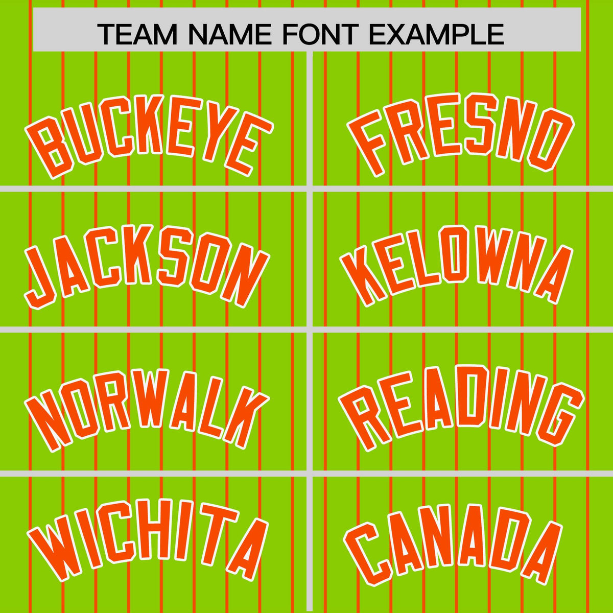 Custom Neon Green Orange Pinstripe Personalized Two-Tone Authentic Baseball Jersey