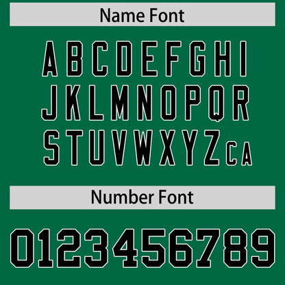 Custom Black Kelly Green Pinstripe Personalized Two-Tone Authentic Baseball Jersey