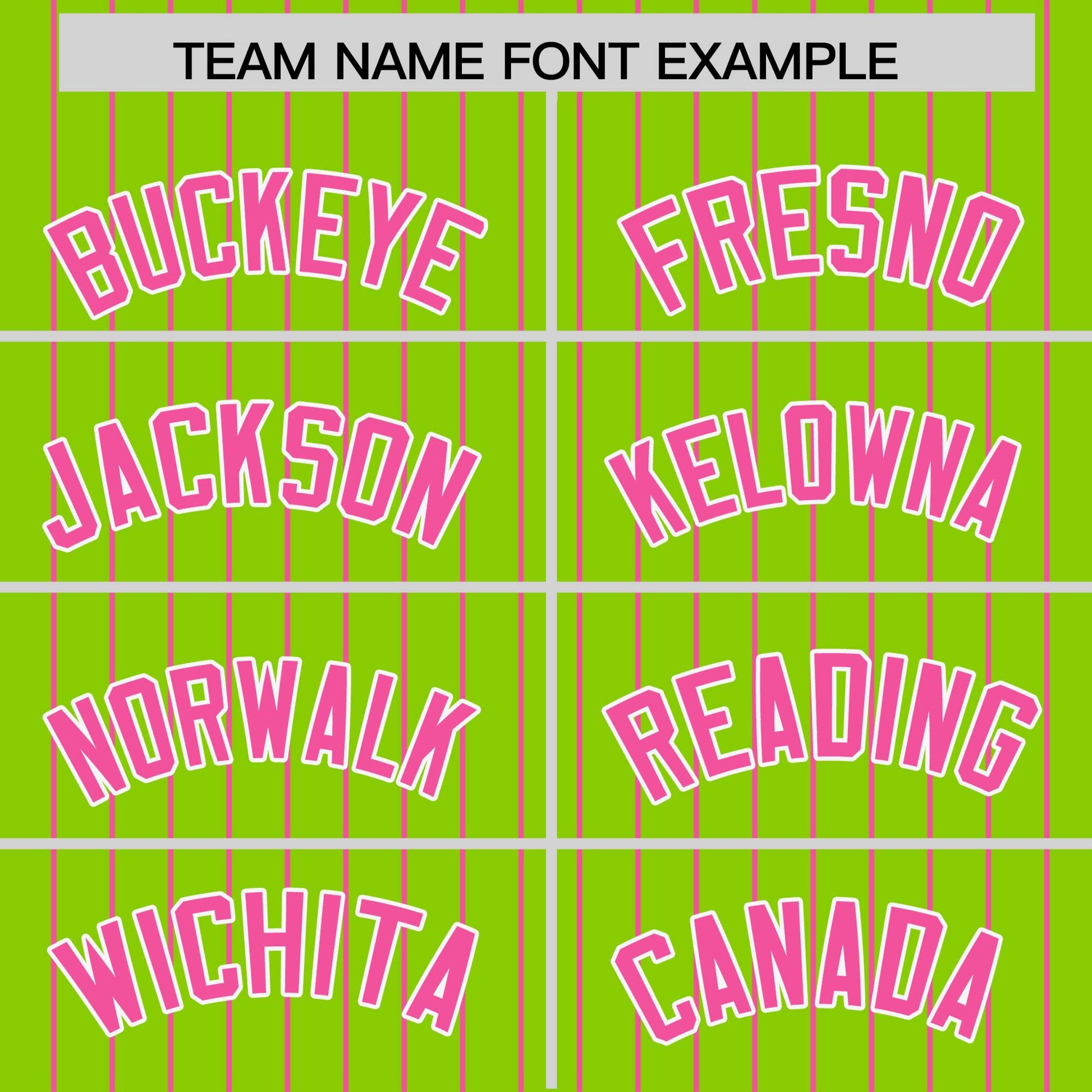 Custom Neon Green Pink Pinstripe Personalized Two-Tone Authentic Baseball Jersey