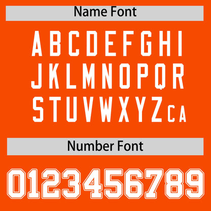 Custom White Orange Pinstripe Personalized Two-Tone Authentic Baseball Jersey