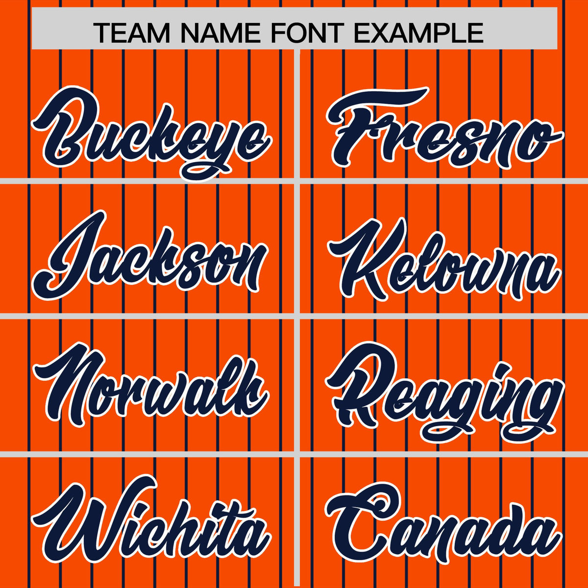 Custom Orange Navy Pinstripe Personalized Two-Tone Authentic Baseball Jersey