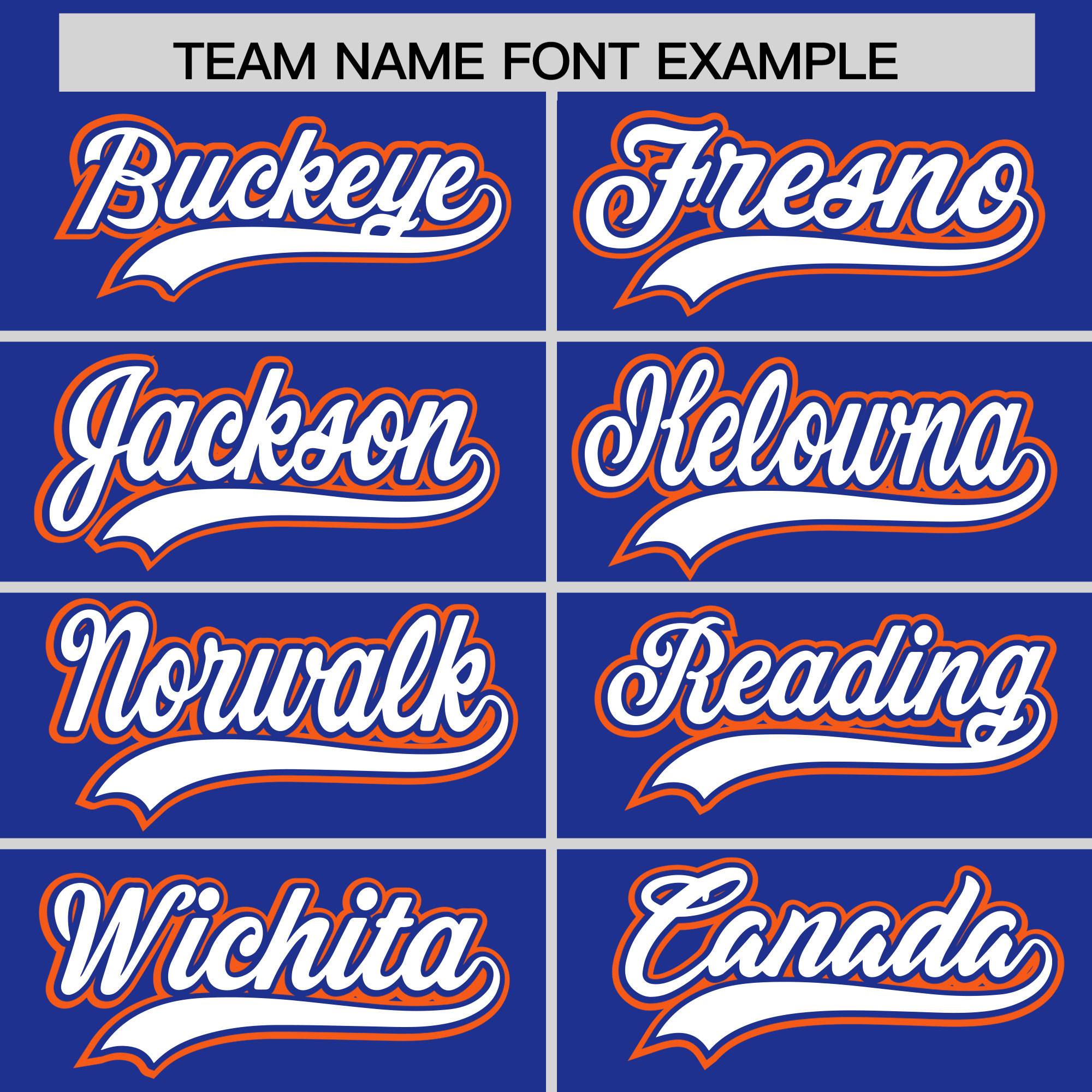 Custom Royal Orange Personalized Color Block Authentic Baseball jersey