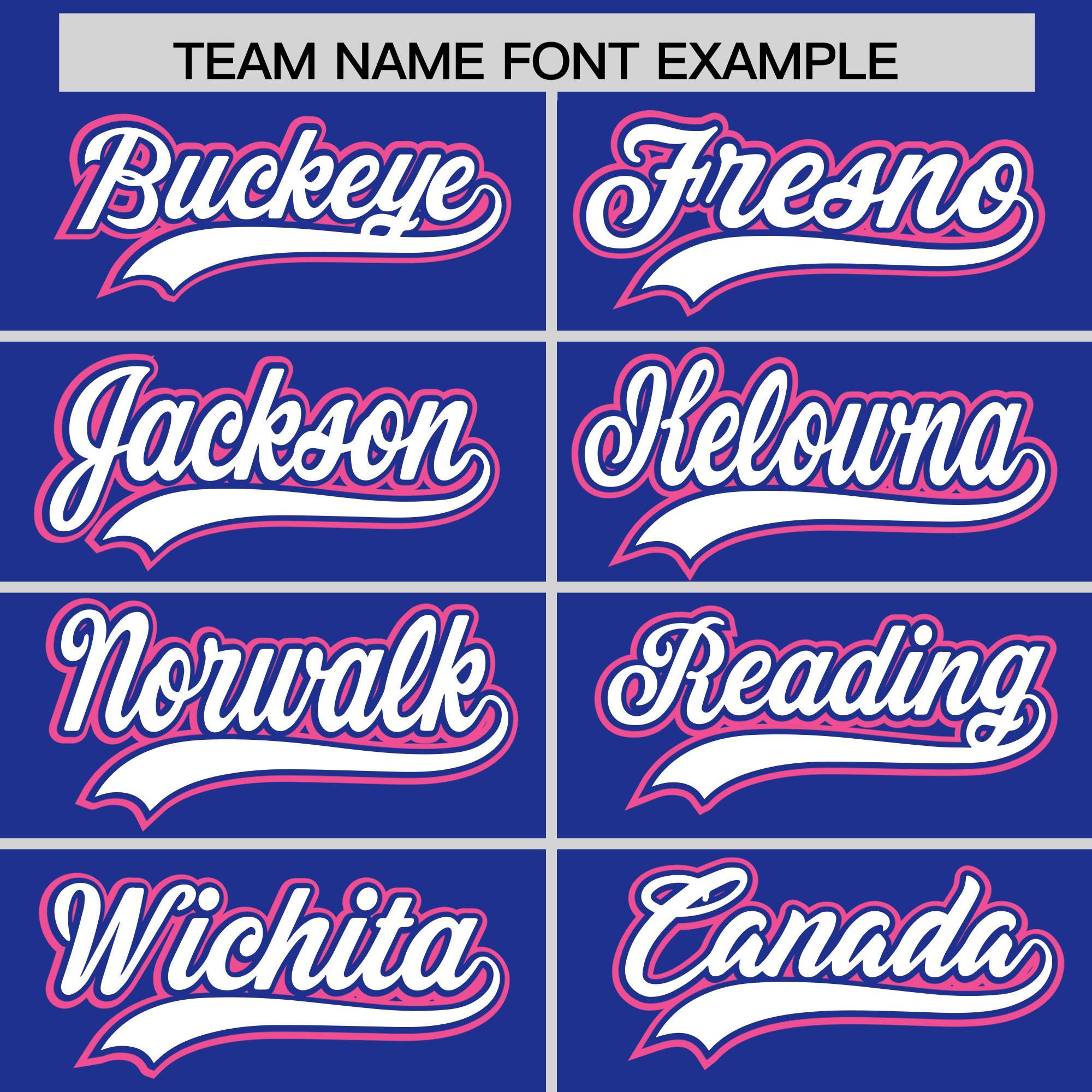 Custom Royal Pink Personalized Color Block Authentic Baseball jersey