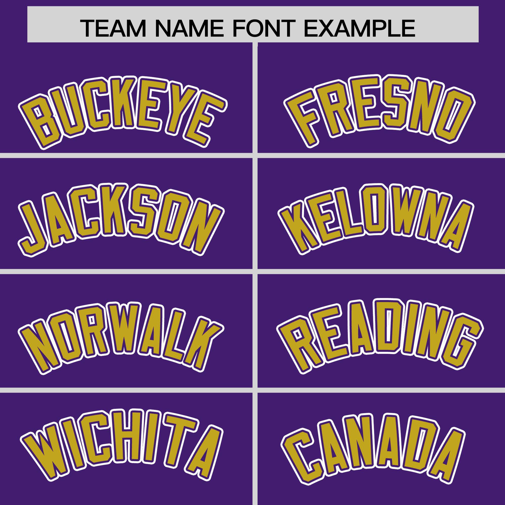Custom Purple Old Gold Personalized Color Block Authentic Baseball jersey