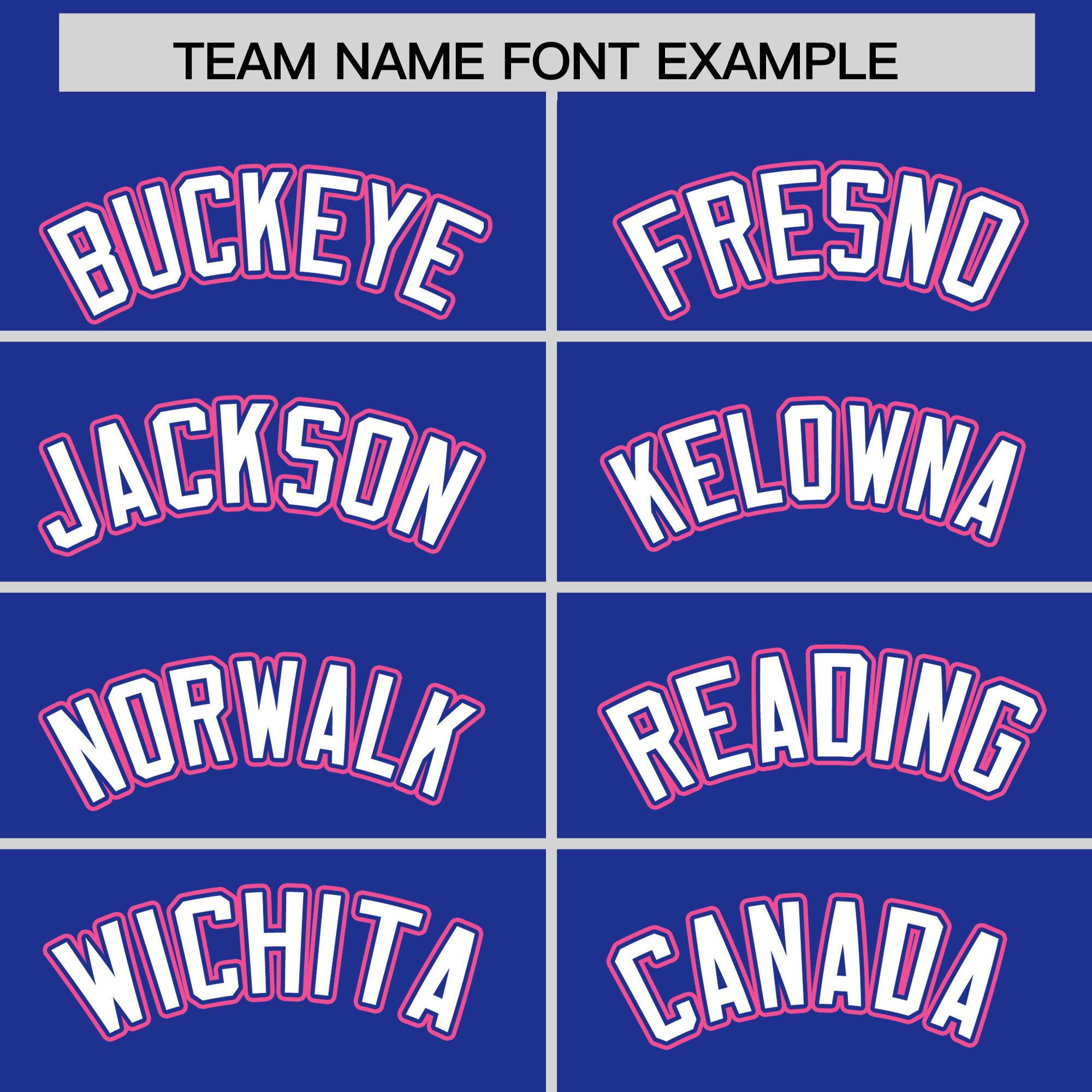 Custom Royal Pink Personalized Color Block Authentic Baseball jersey