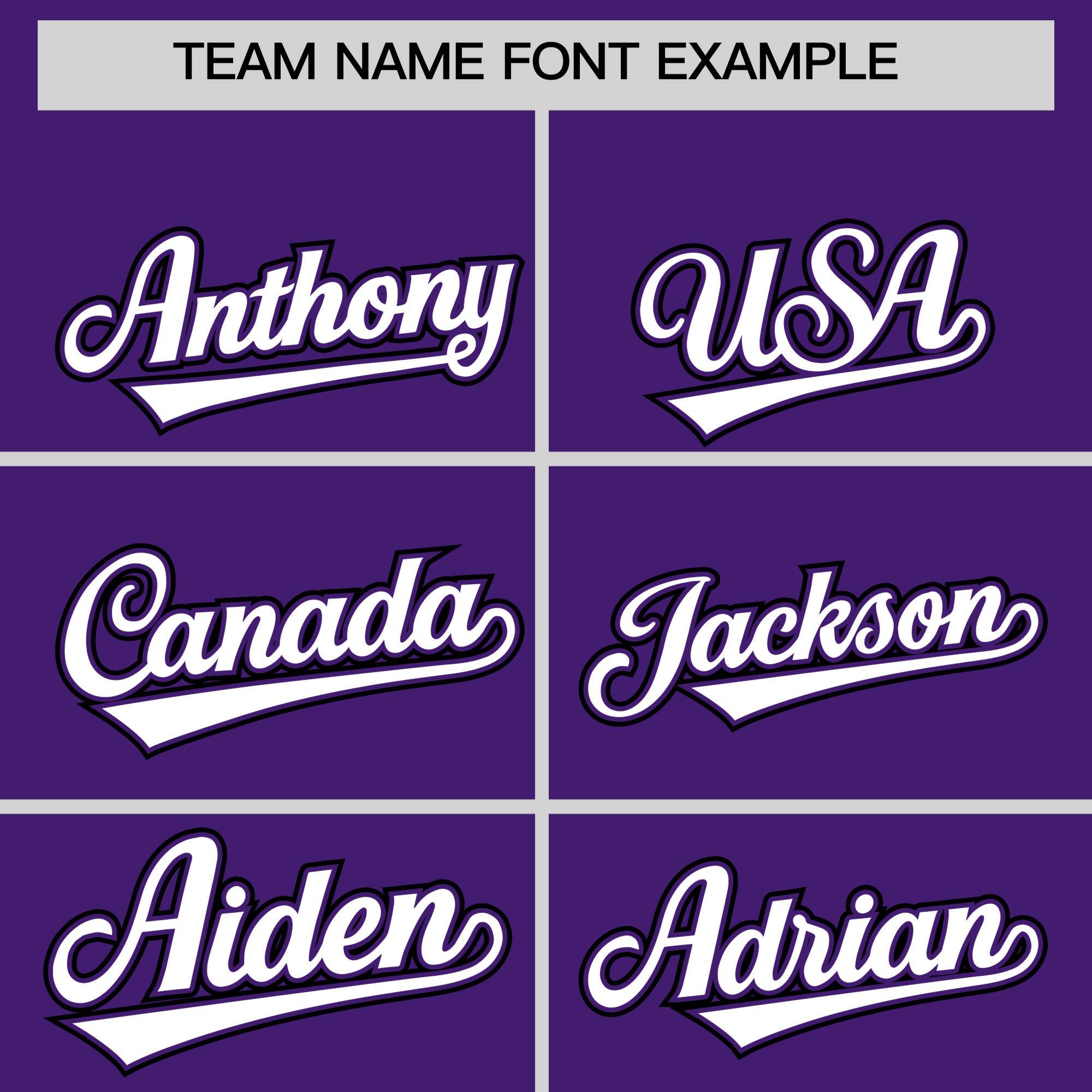 Custom Purple Black Personalized Color Block Authentic Baseball jersey