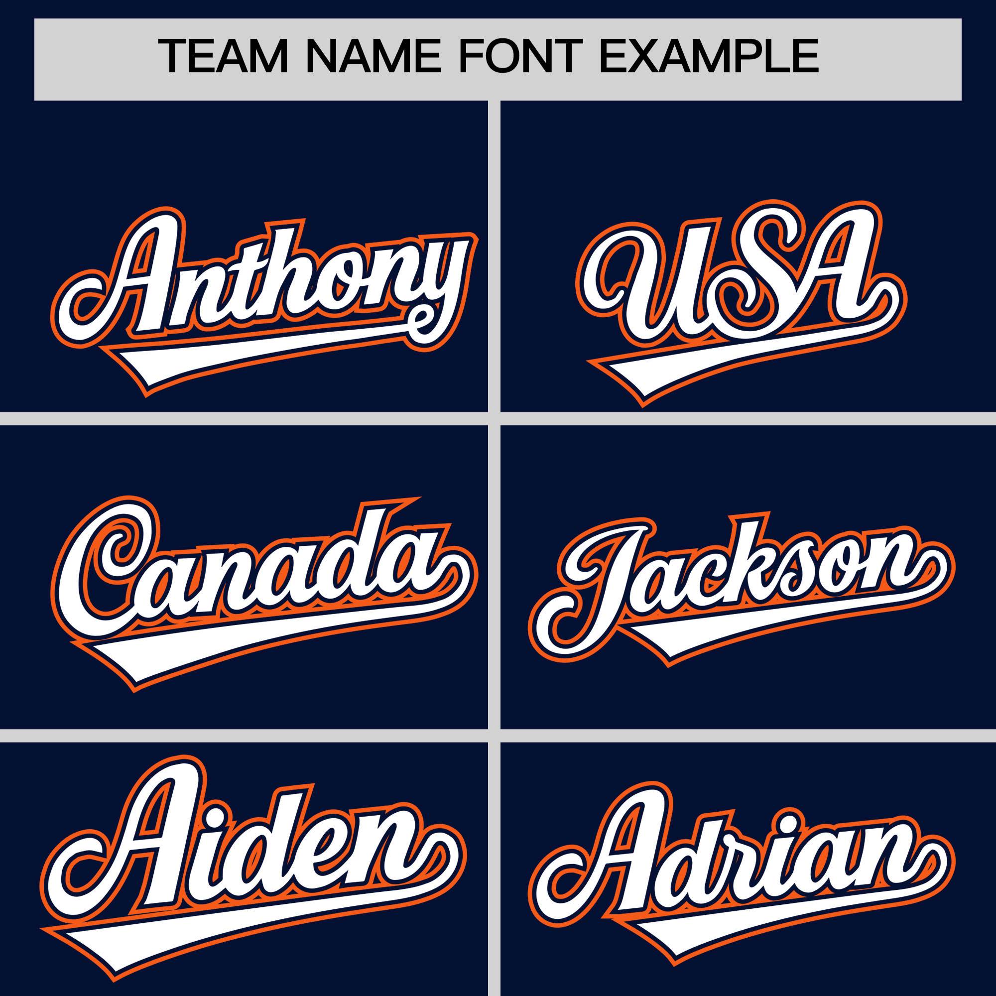 Custom Navy Orange Personalized Color Block Authentic Baseball jersey
