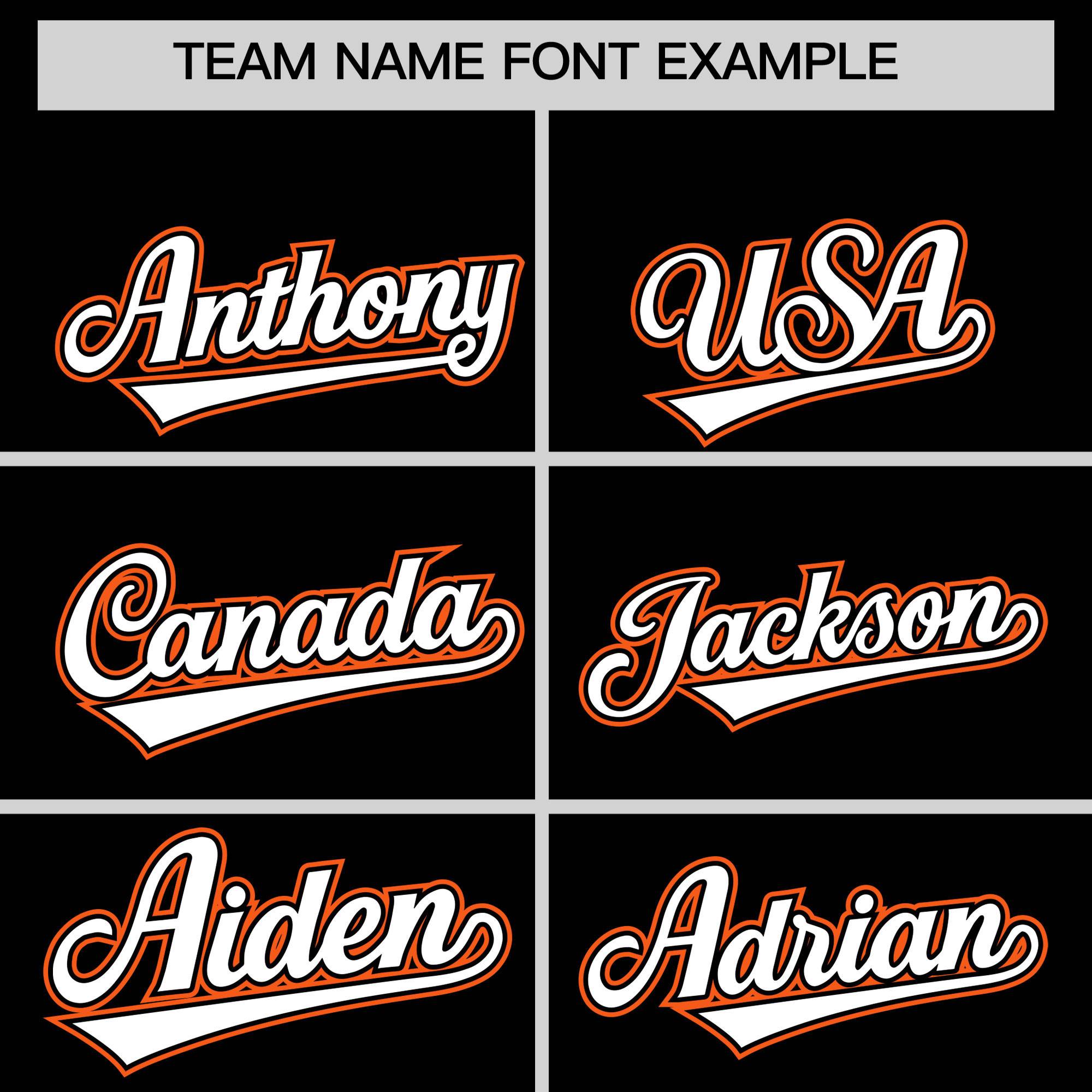 Custom Black Orange Personalized Color Block Authentic Baseball jersey