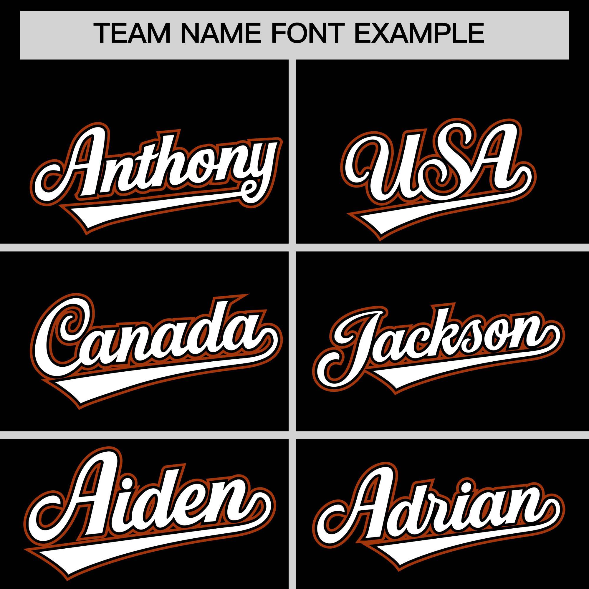 Custom Black Texas Orange Personalized Color Block Authentic Baseball jersey