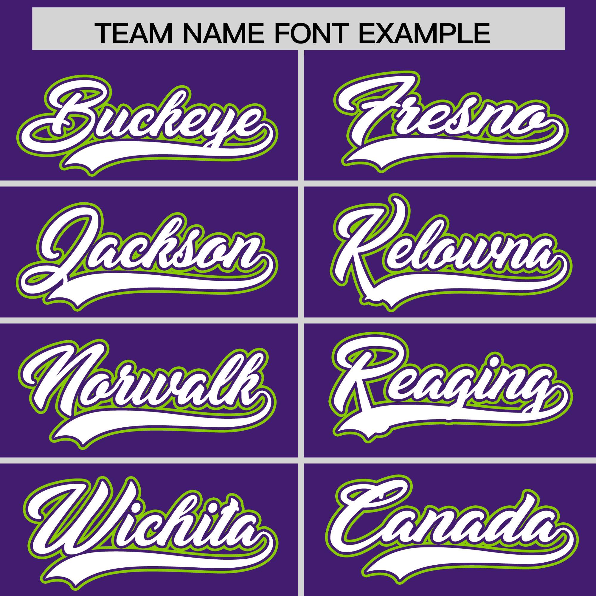 Custom Purple Neon Green Personalized Color Block Authentic Baseball jersey