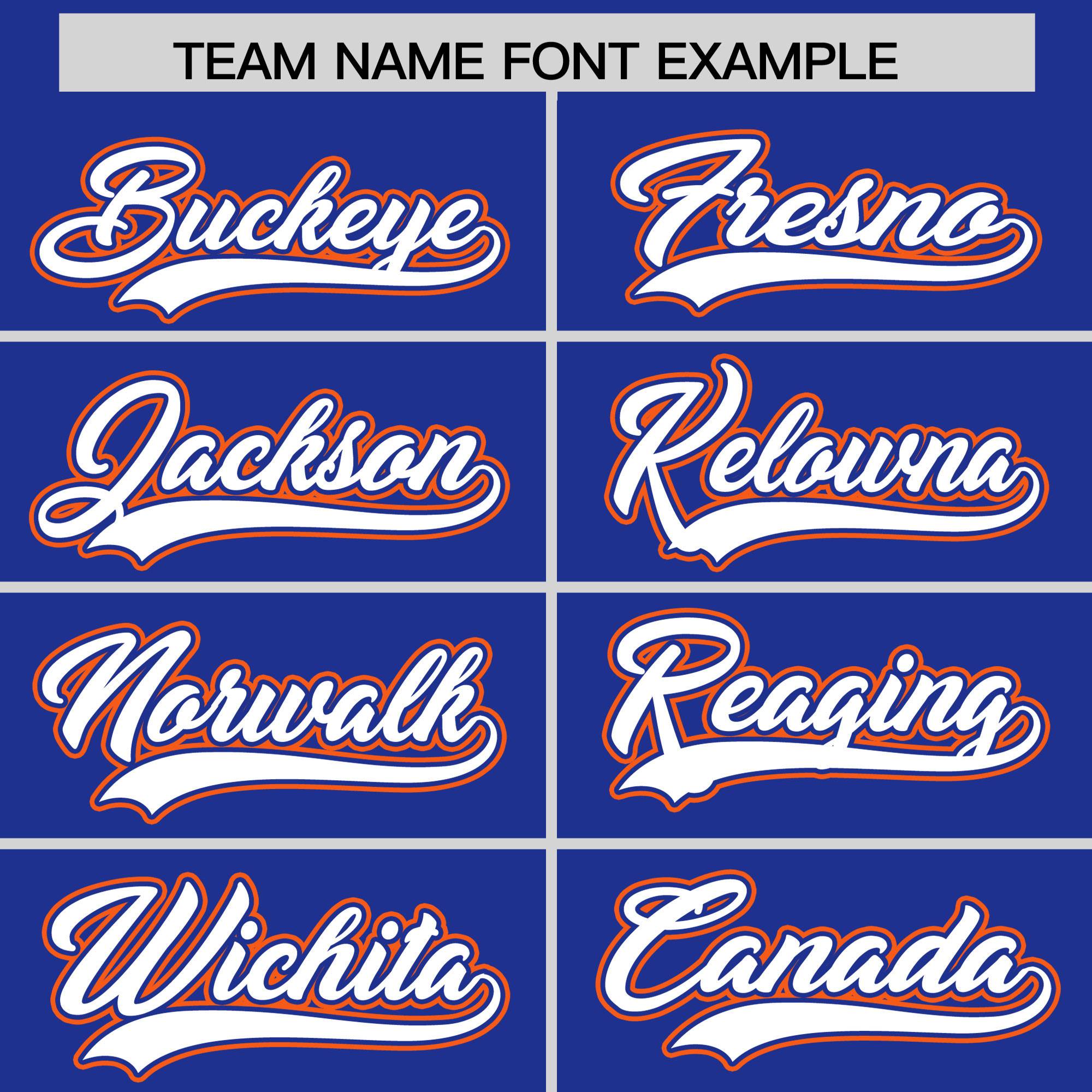 Custom Royal Orange Personalized Color Block Authentic Baseball jersey