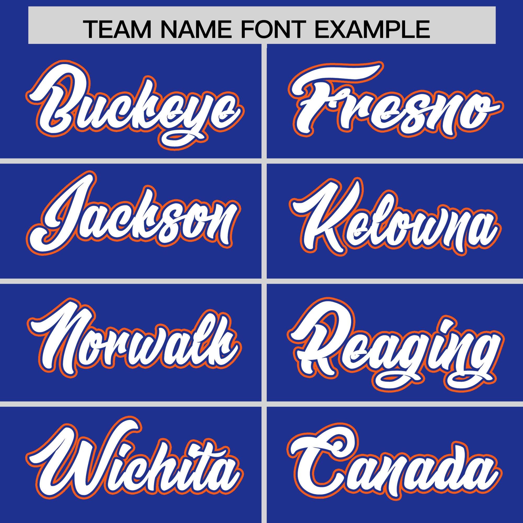 Custom Royal Orange Personalized Color Block Authentic Baseball jersey