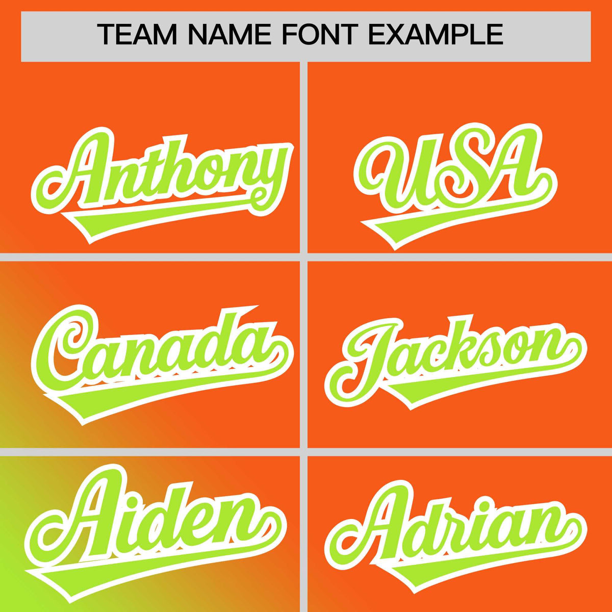 Custom Orange Neon Green Diagonal Stripe Personalized Gradient Fashion Baseball Jersey