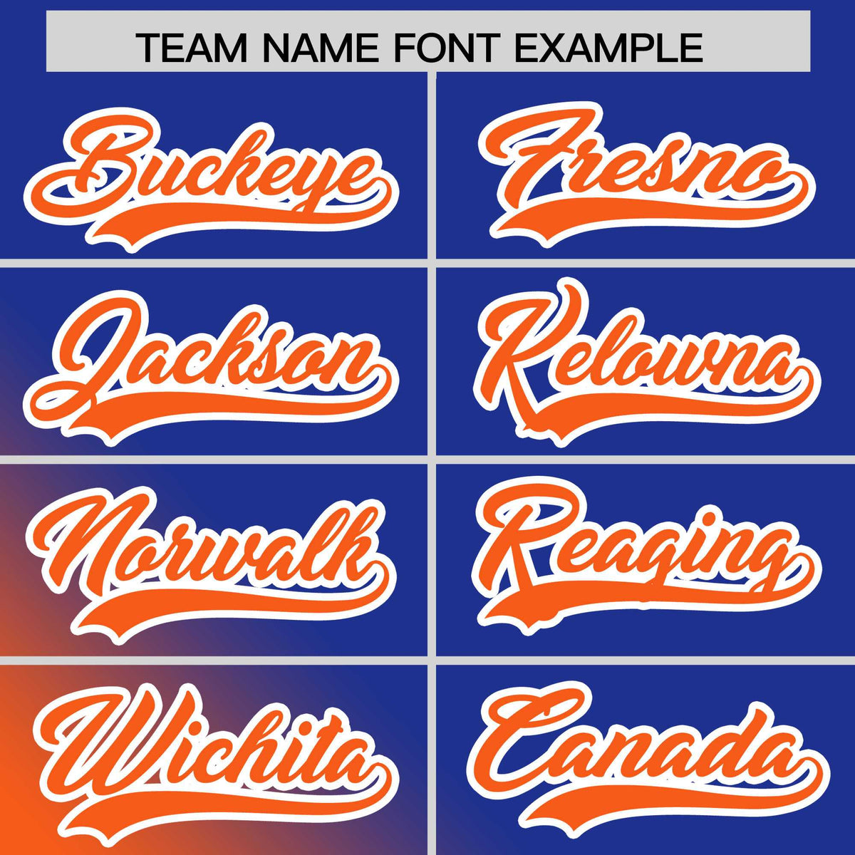 Custom Royal Orange Diagonal Stripe Personalized Gradient Fashion Baseball Jersey