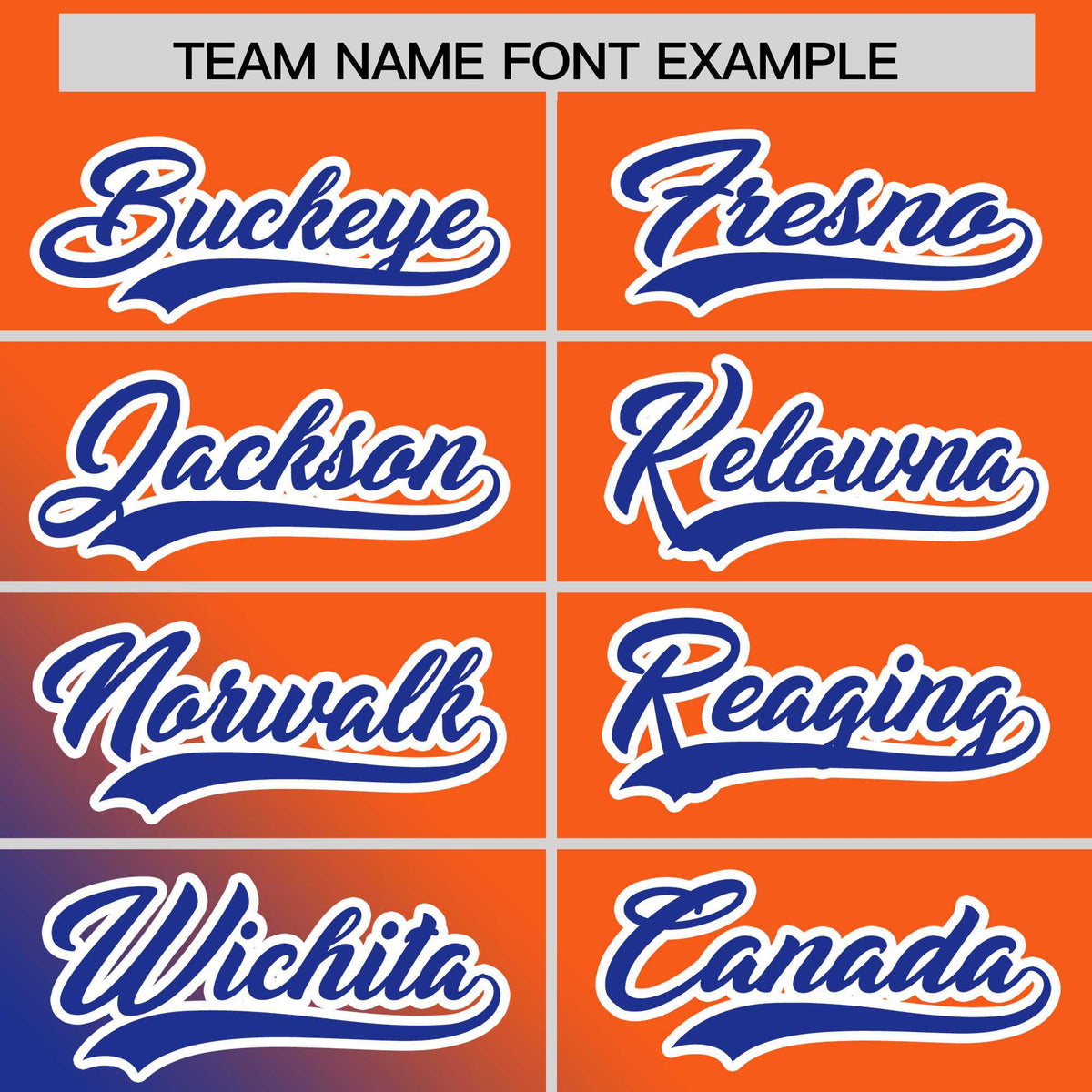 Custom Orange Royal Diagonal Stripe Personalized Gradient Fashion Baseball Jersey