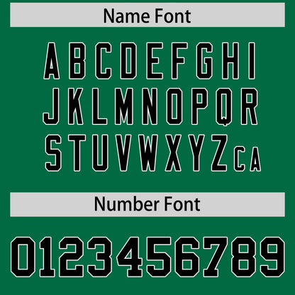 Custom Kelly Green Black Personalized Classic Authentic Baseball Jersey