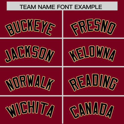 Custom Crimson Black Personalized Classic Authentic Baseball Jersey