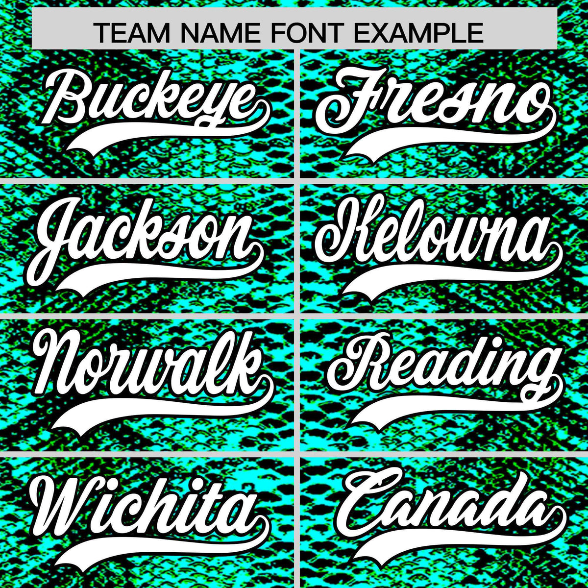 Custom Multi Color Snakeskin Pattern Authentic Baseball Jersey