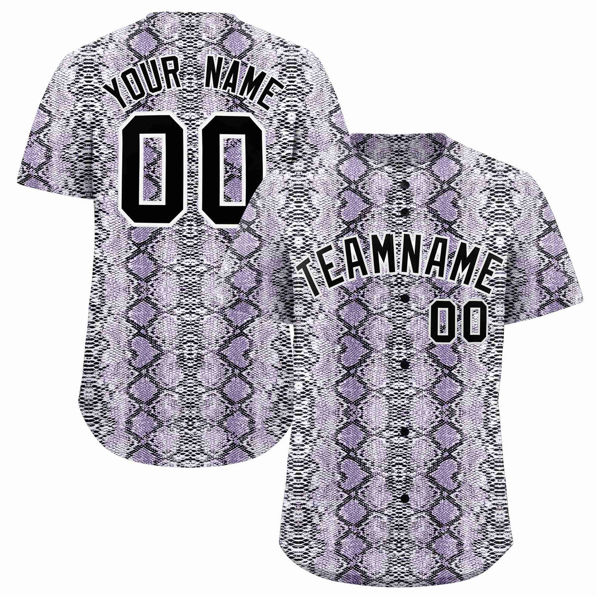 Custom Multi Color Snakeskin Pattern Authentic Baseball Jersey