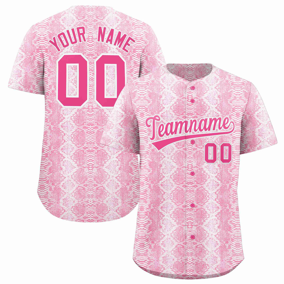 Custom Multi Color Snakeskin Pattern Authentic Baseball Jersey