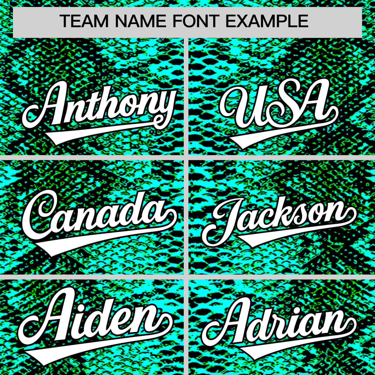 Custom Multi Color Snakeskin Pattern Authentic Baseball Jersey