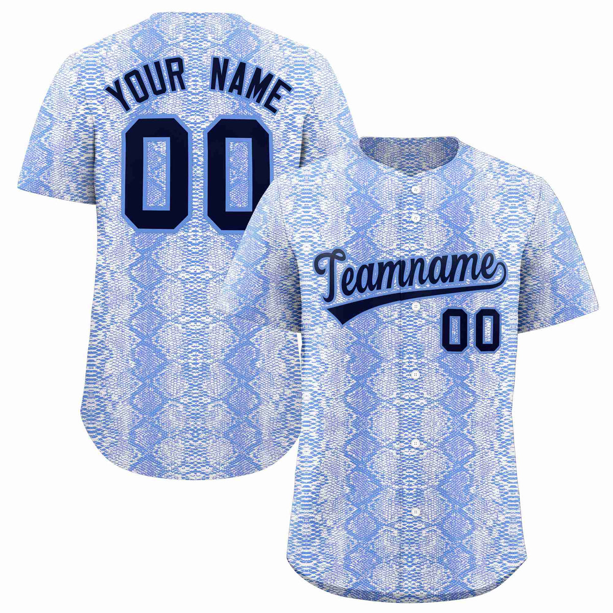 Custom Multi Color Snakeskin Pattern Authentic Baseball Jersey