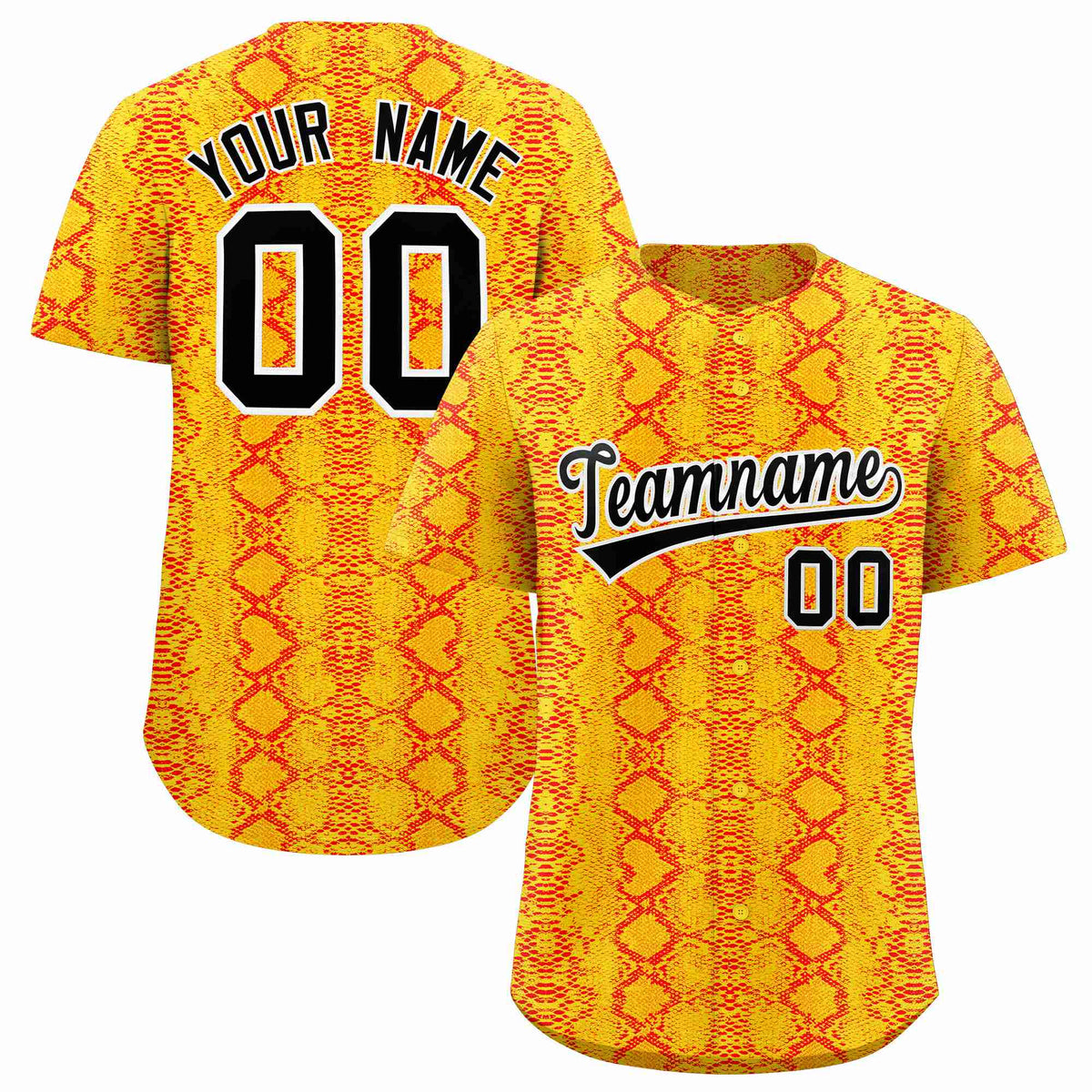 Custom Multi Color Snakeskin Pattern Authentic Baseball Jersey