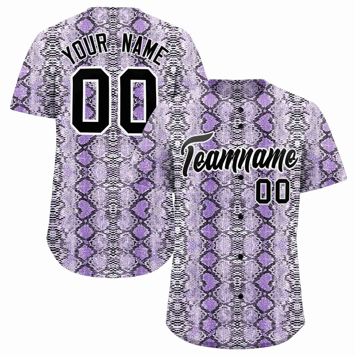 Custom Multi Color Snakeskin Pattern Authentic Baseball Jersey