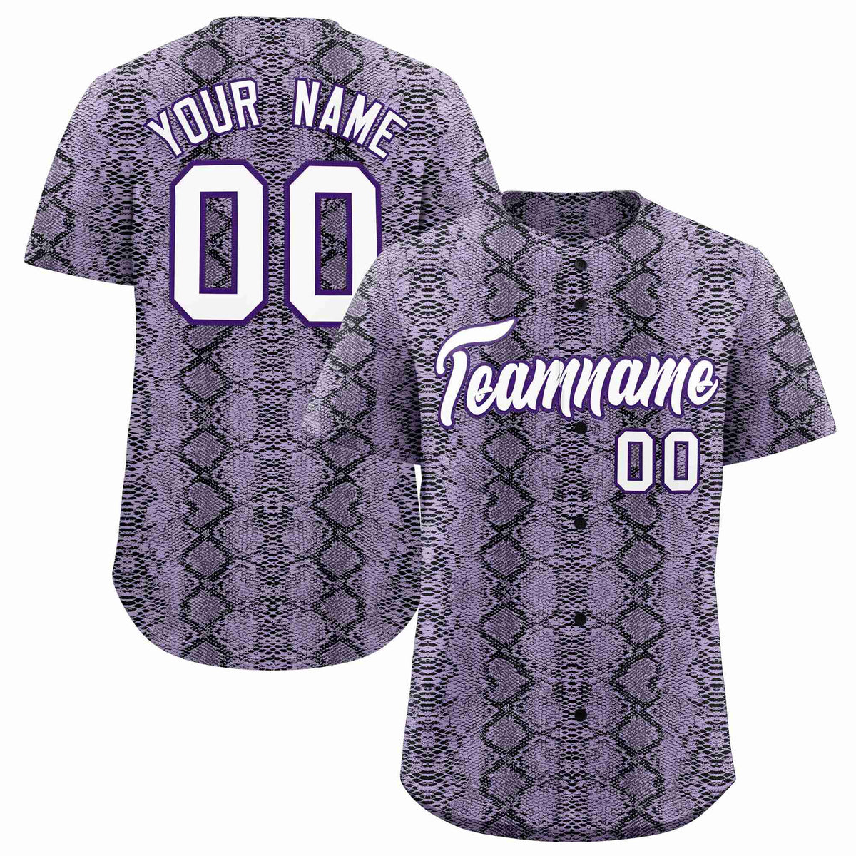 Custom Multi Color Snakeskin Pattern Authentic Baseball Jersey