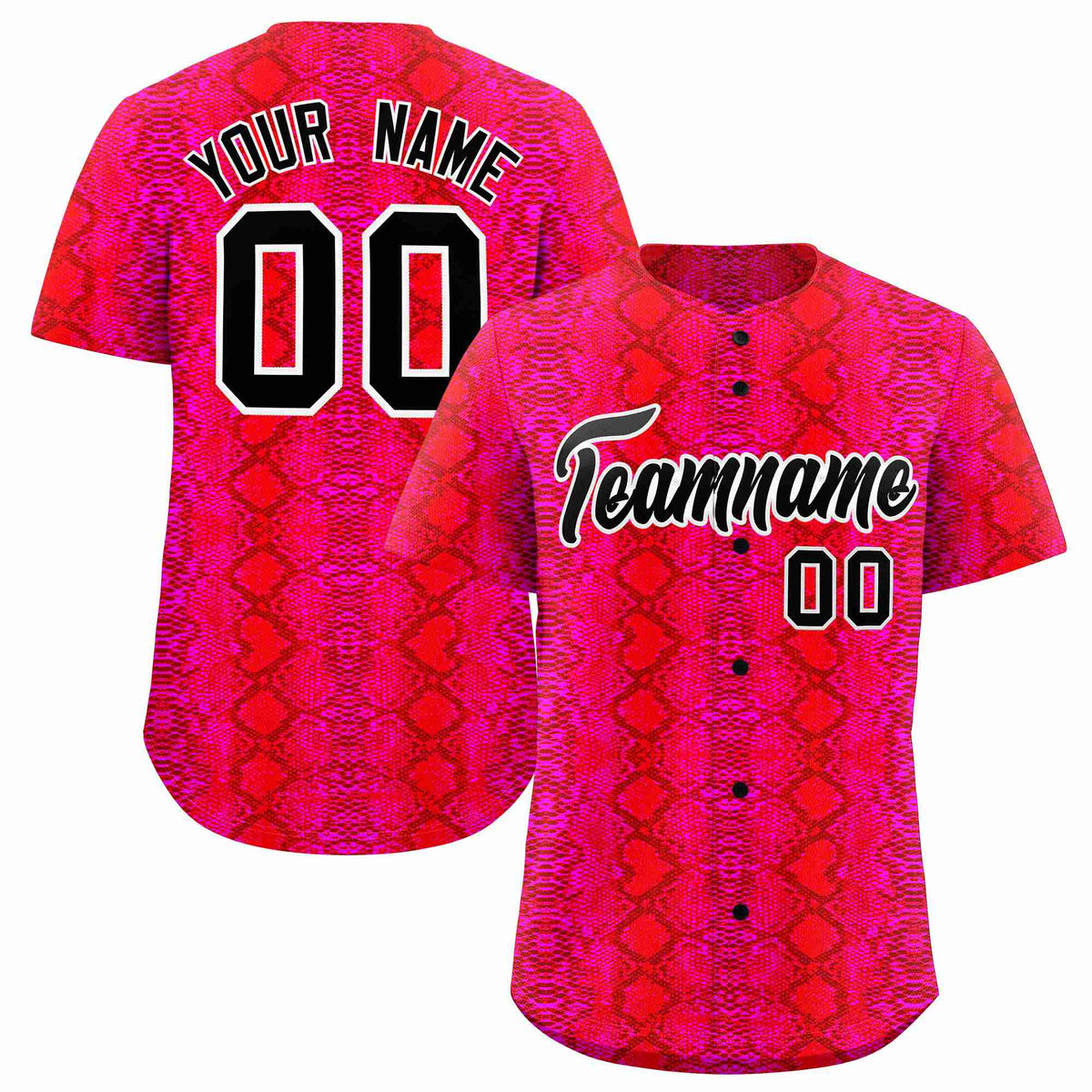 Custom Multi Color Snakeskin Pattern Authentic Baseball Jersey