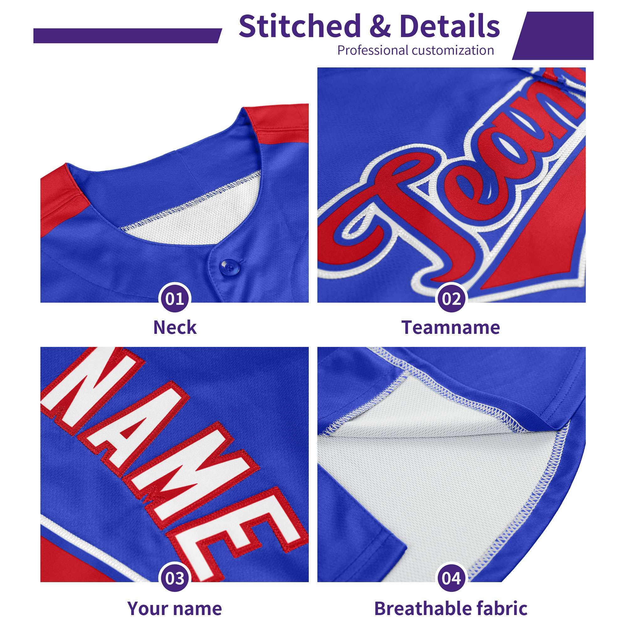 Custom Pink Royal Personalized Edge Color Block Authentic Baseball Jersey