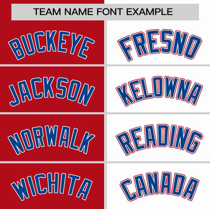 Custom Red White Two Tone Striped Fashion Authentic Baseball Jersey