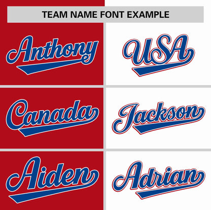 Custom Red White Two Tone Striped Fashion Authentic Baseball Jersey