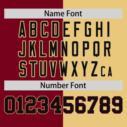 Custom Crimson Khaki Two Tone Striped Fashion Authentic Baseball Jersey
