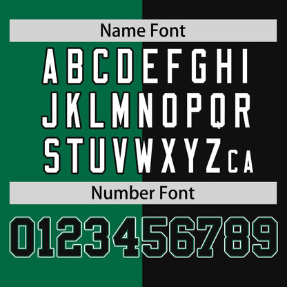 Custom Kelly Green Black Two Tone Striped Fashion Authentic Baseball Jersey