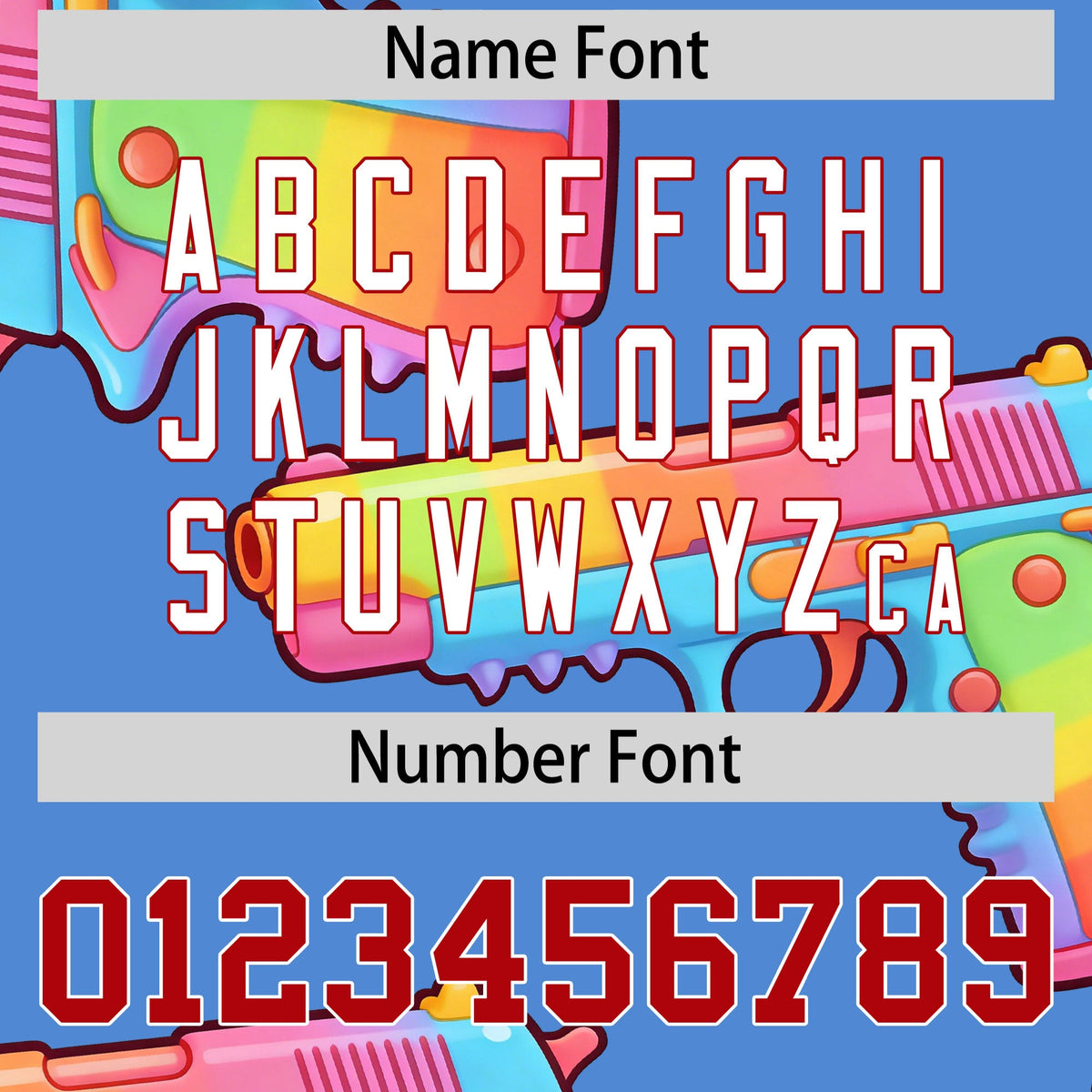 Custom Youth Baseball Jersey Powder Blue Red Sugar-Coated Firepower Graffiti Pattern Urban Fashion