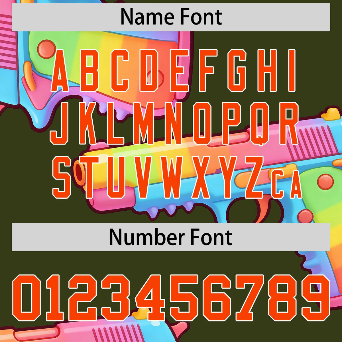 Custom Youth Baseball Jersey Olive Orange Sugar-Coated Firepower Graffiti Pattern Hip-hop