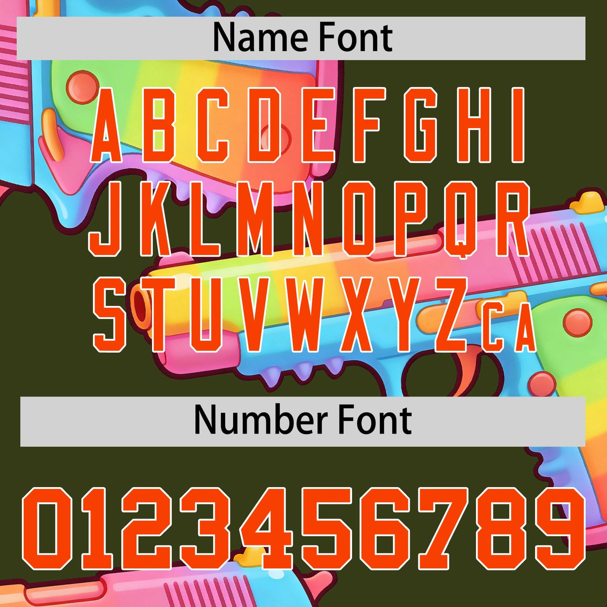 Custom Youth Baseball Jersey Olive Orange Sugar-Coated Firepower Graffiti Pattern Hip-hop