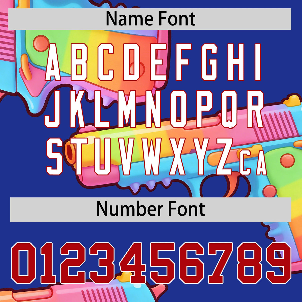 Custom Youth Baseball Jersey Royal Blue Red Sugar-Coated Firepower Graffiti Pattern Urban Fashion