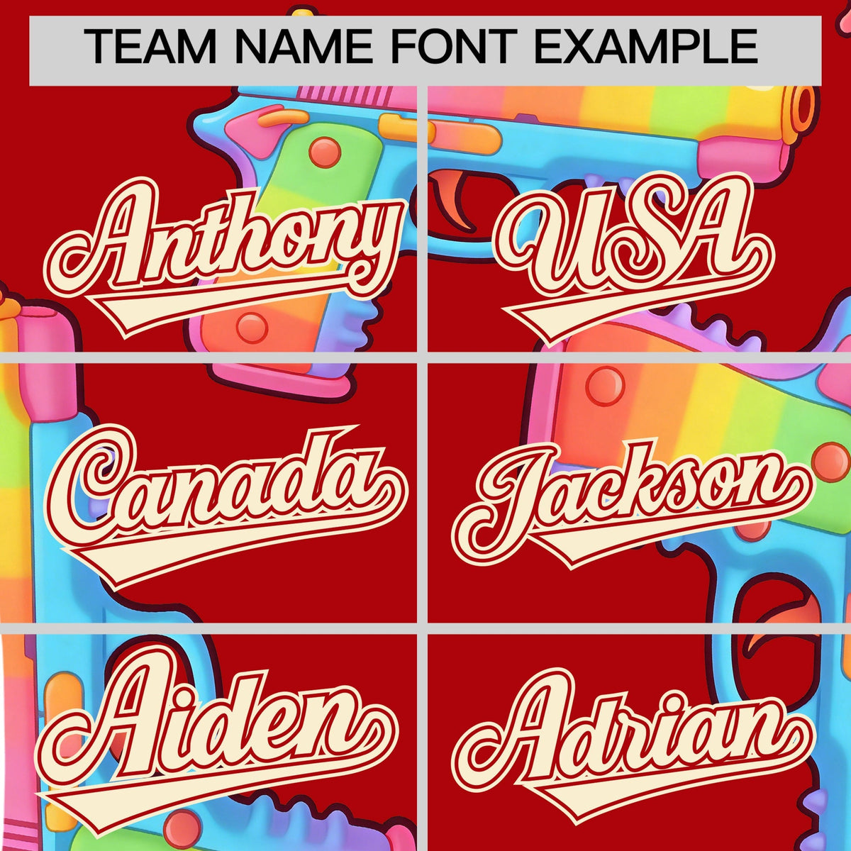 Custom Youth Baseball Jersey Red Cream Sugar-Coated Firepower Graffiti Pattern Hip-hop