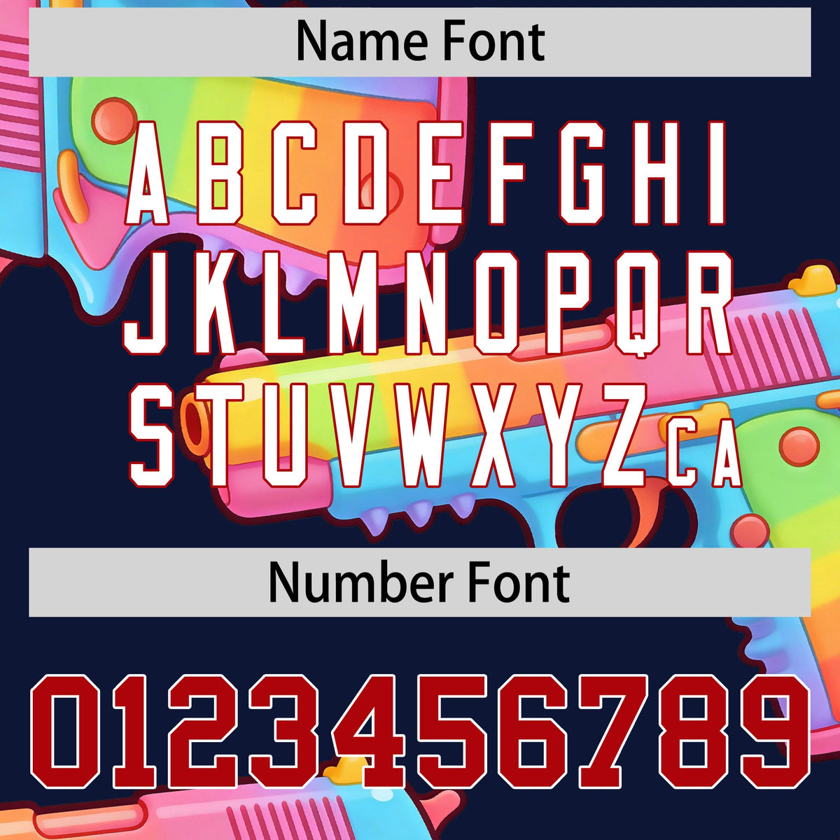 Custom Youth Baseball Jersey Navy Red Sugar-Coated Firepower Graffiti Pattern Street Style