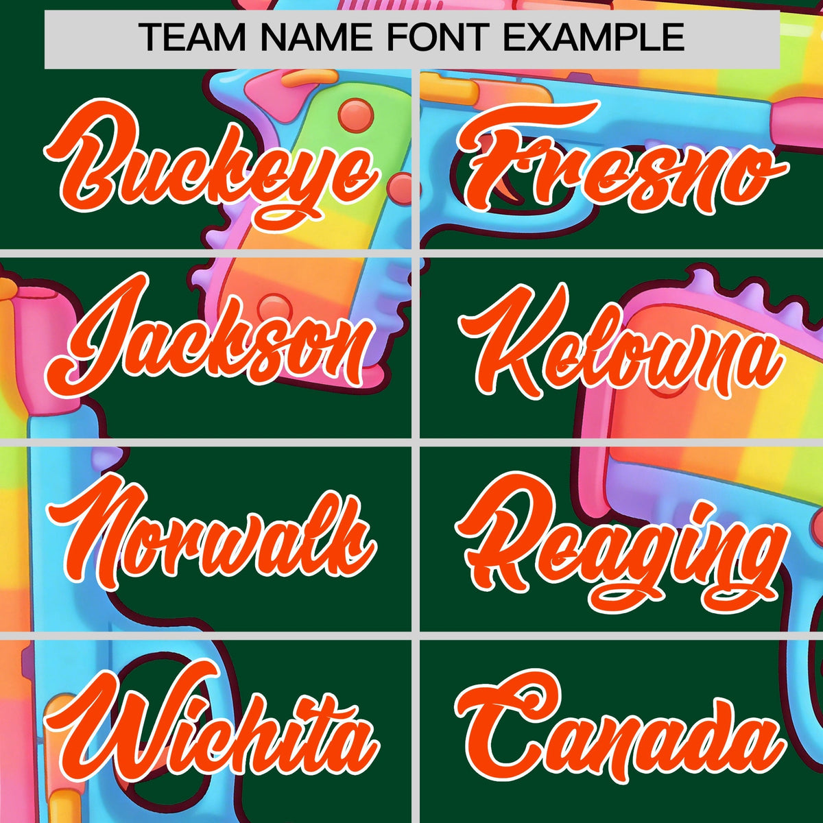 Custom Youth Baseball Jersey Dark Green Orange Sugar-Coated Firepower Graffiti Pattern Hip-hop