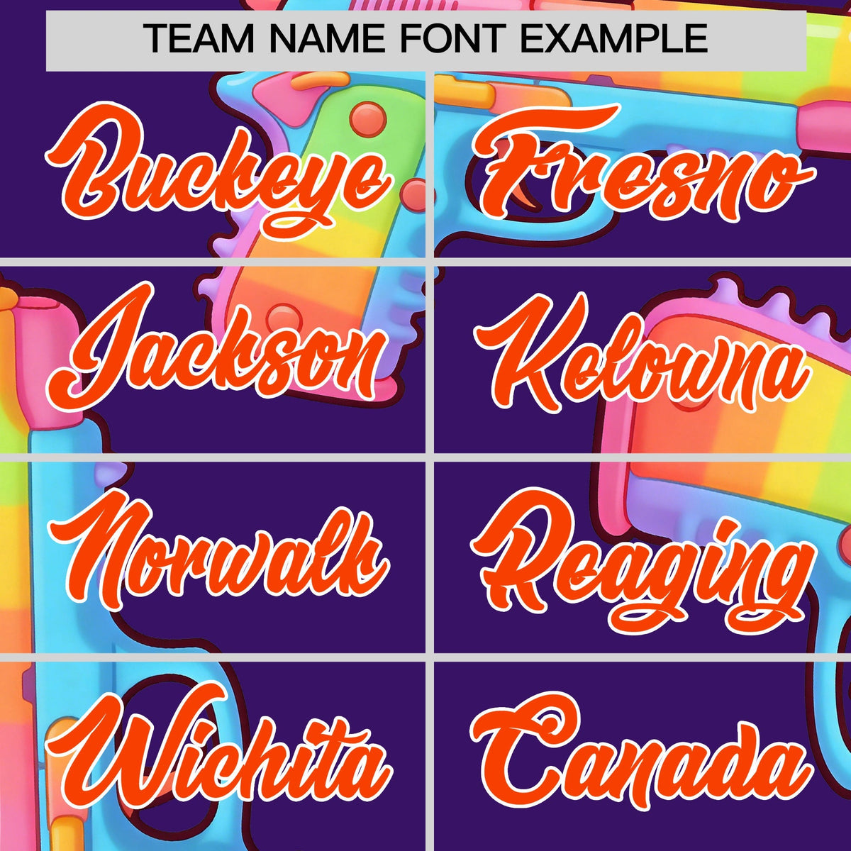 Custom Youth Baseball Jersey Purple Orange Sugar-Coated Firepower Graffiti Pattern Hip-hop