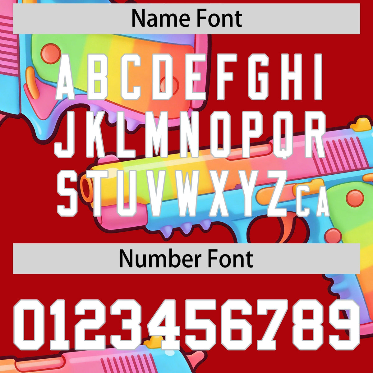 Custom Youth Baseball Jersey Red White Sugar-Coated Firepower Graffiti Pattern Urban Fashion