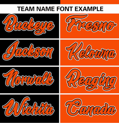 Custom Black Orange Stripe-Solid Combo Fashion Authentic Baseball Jersey