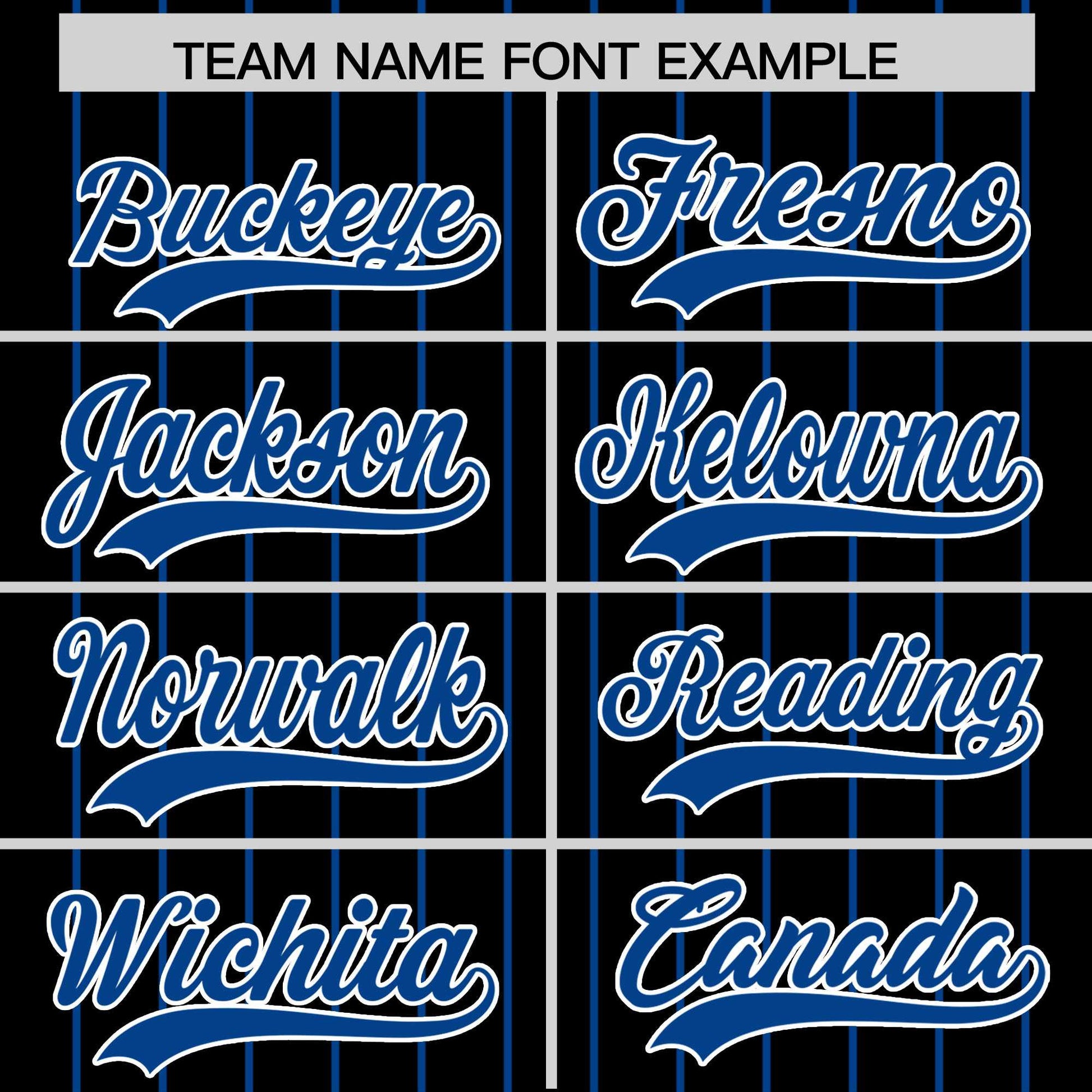 Custom Black Royal Pinstripe Personalized Two-Tone Authentic Baseball Jersey