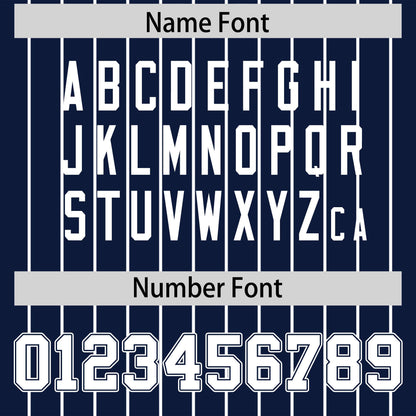 Custom White Navy Pinstripe Personalized Two-Tone Authentic Baseball Jersey