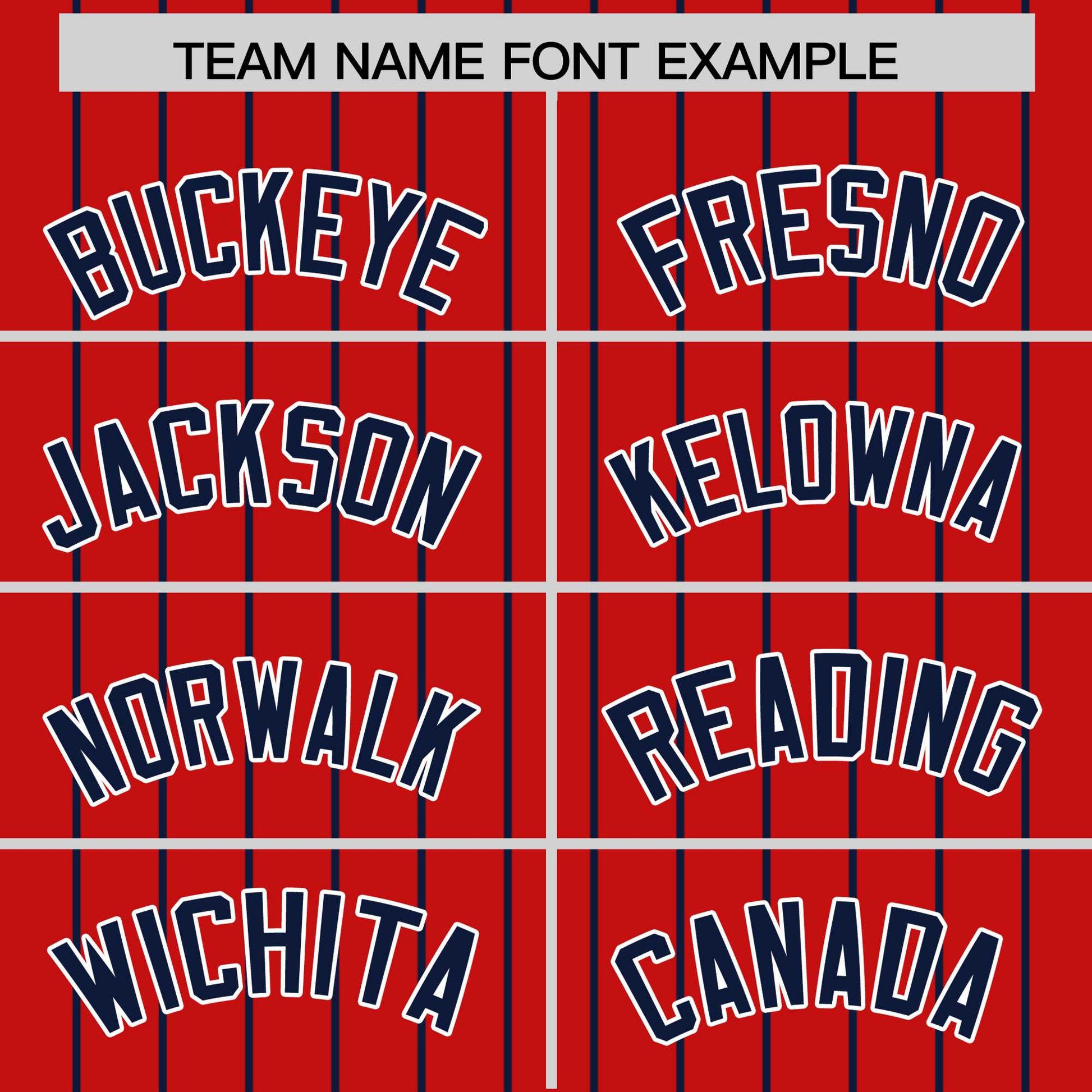 Custom Red Navy Pinstripe Personalized Two-Tone Authentic Baseball Jersey