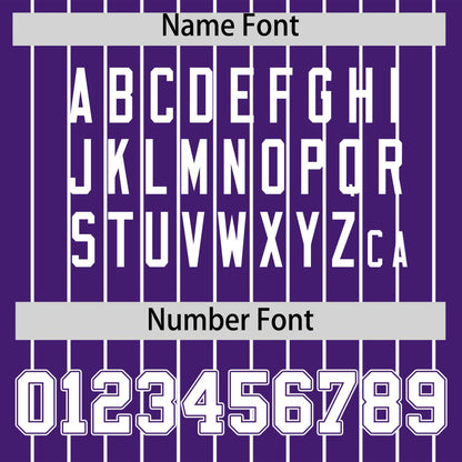 Custom White Purple Pinstripe Personalized Two-Tone Authentic Baseball Jersey