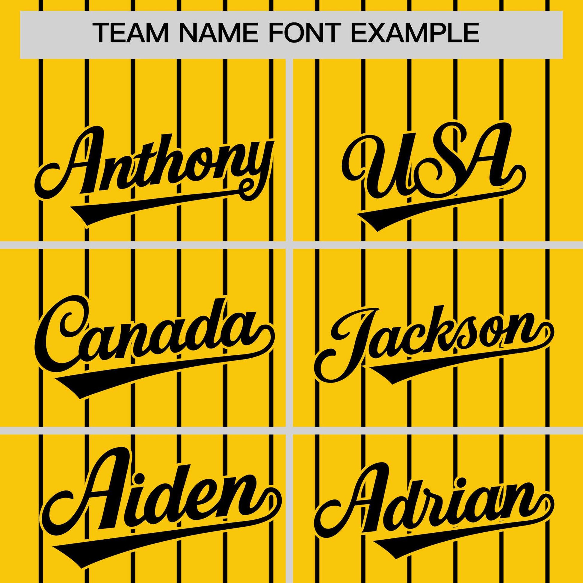 Custom Gold Black Pinstripe Personalized Two-Tone Authentic Baseball Jersey